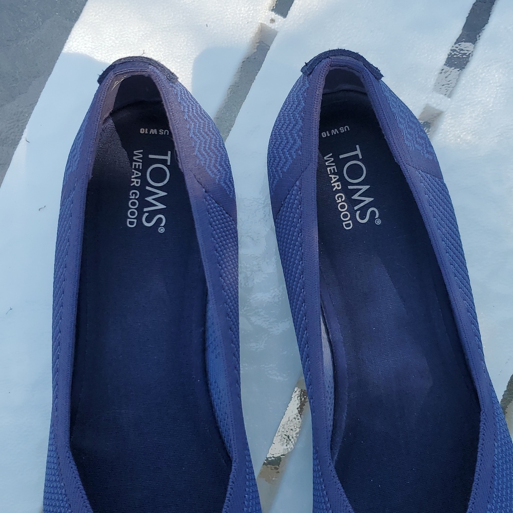 Toms Jutti Neat Navy Repreve Engineered Knit Women's Size 10. GUC With Box - Picture 4 of 10